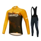 Комплект одежды Orbeaful мужской с длинным рукавом, трикотажная одежда для езды на велосипеде, шорты, Униформа, для горных велосипедов
