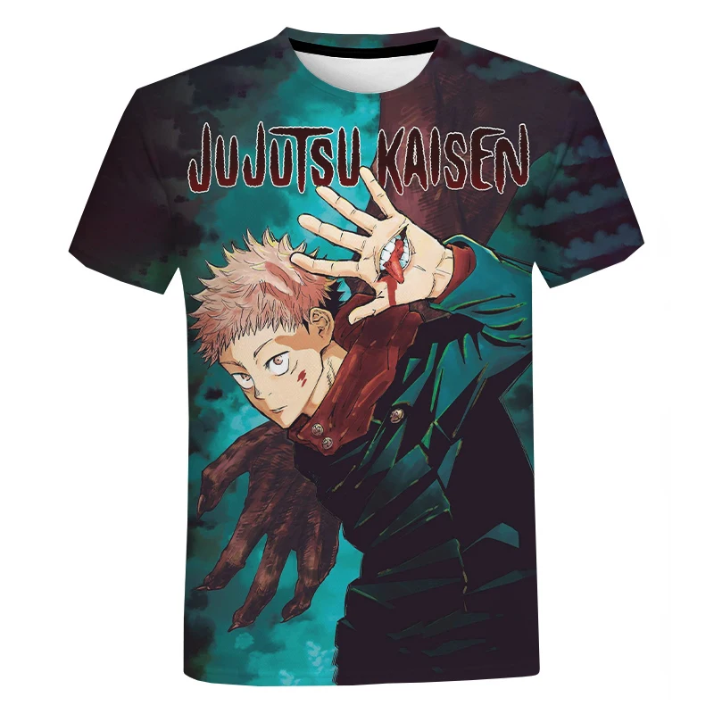 

Summer novelty boutique 3d Jujutsu Kaisen manga t-shirts for men creative street trend anime men's t-shirt boy's top