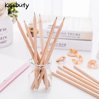 100pcsset eco friendly natural wood pencil hb black standard child pencils drawing stationery office school supplies
