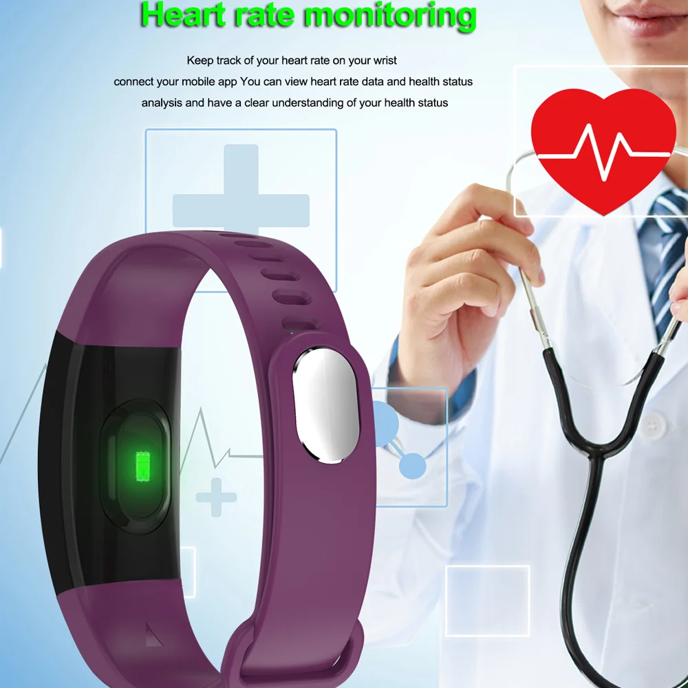 Монитор кровяного давления умный браслет для мужчин и женщин спортивный трекер