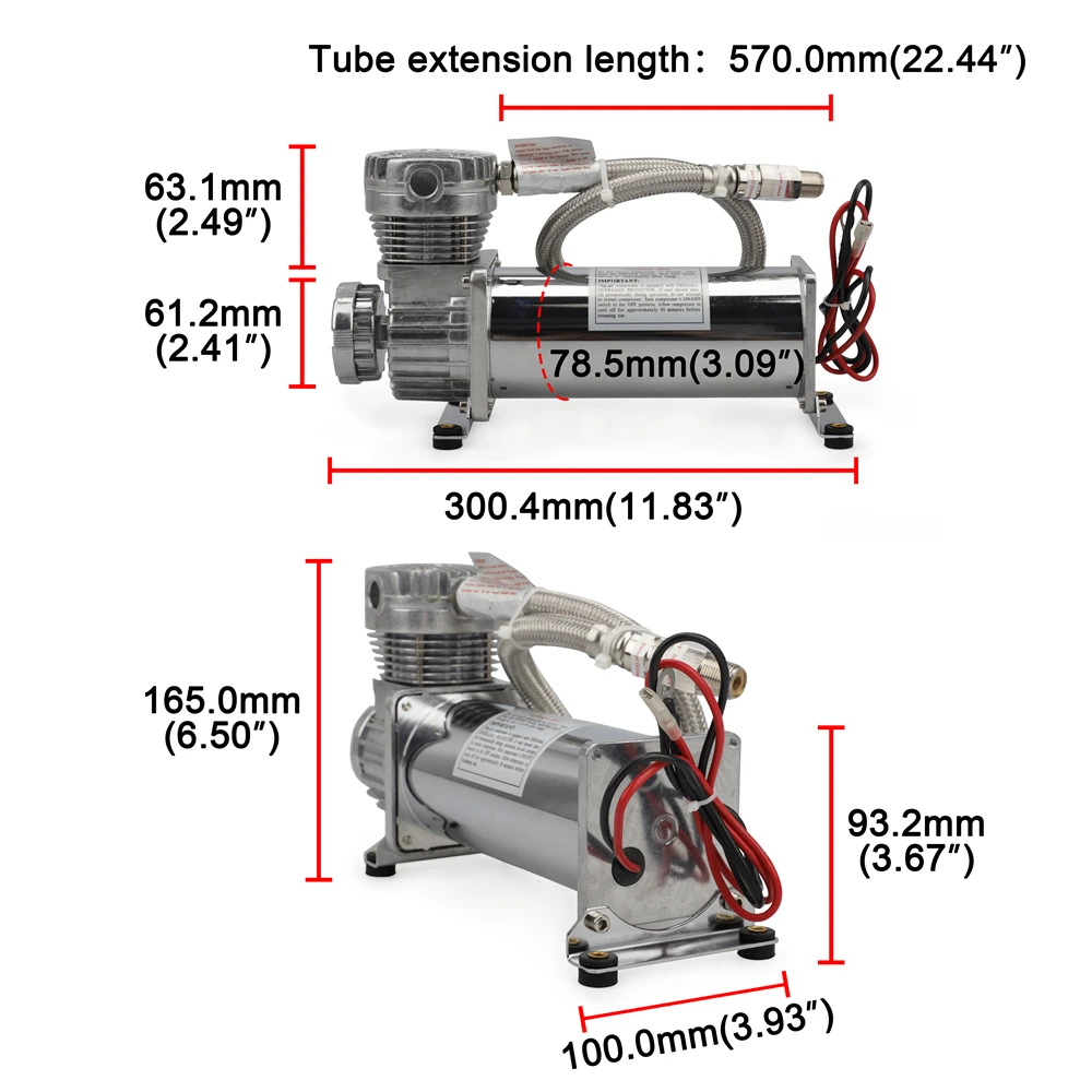 Универсальный автомобильный воздушный подвесной компрессор/насос DC 12 В 480c MAXPOWER