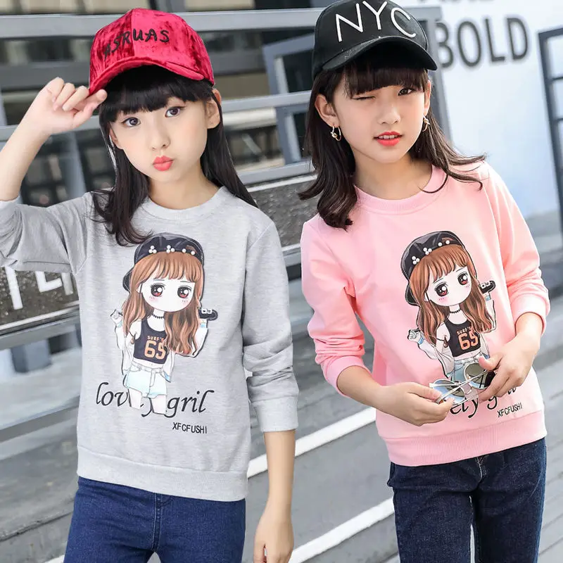 Весенние 2019 хлопковые футболки с длинным рукавом для детей девочек малышей топы