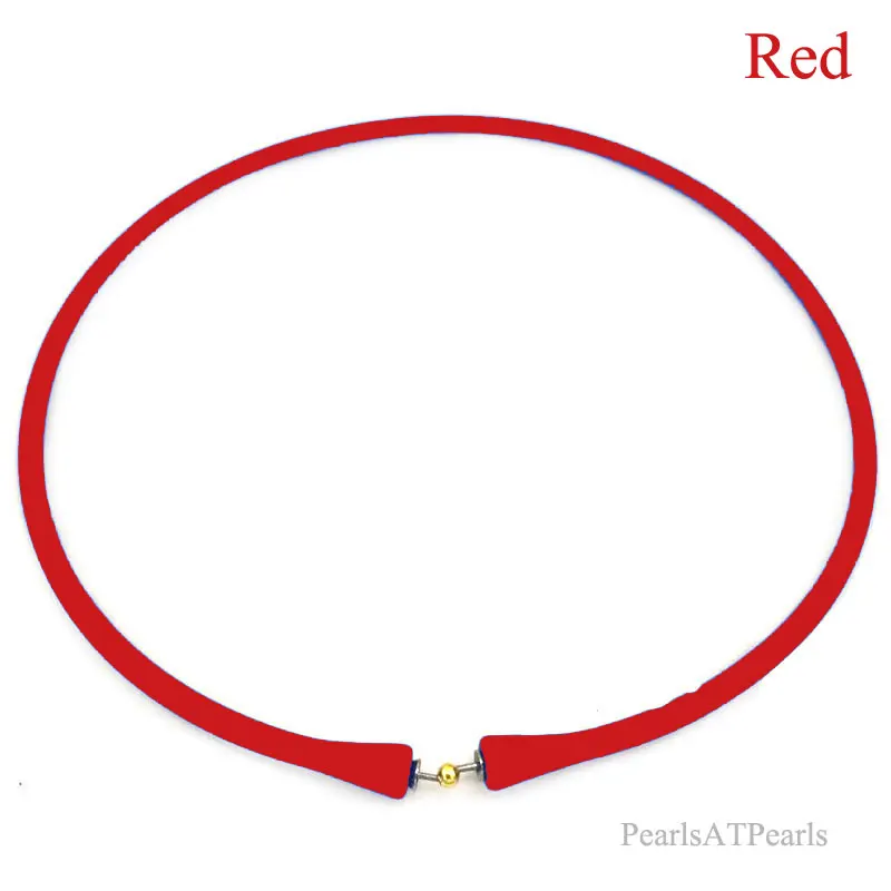 

Wholesale 16 inches Red Rubber Silicone Band for Custom Necklace