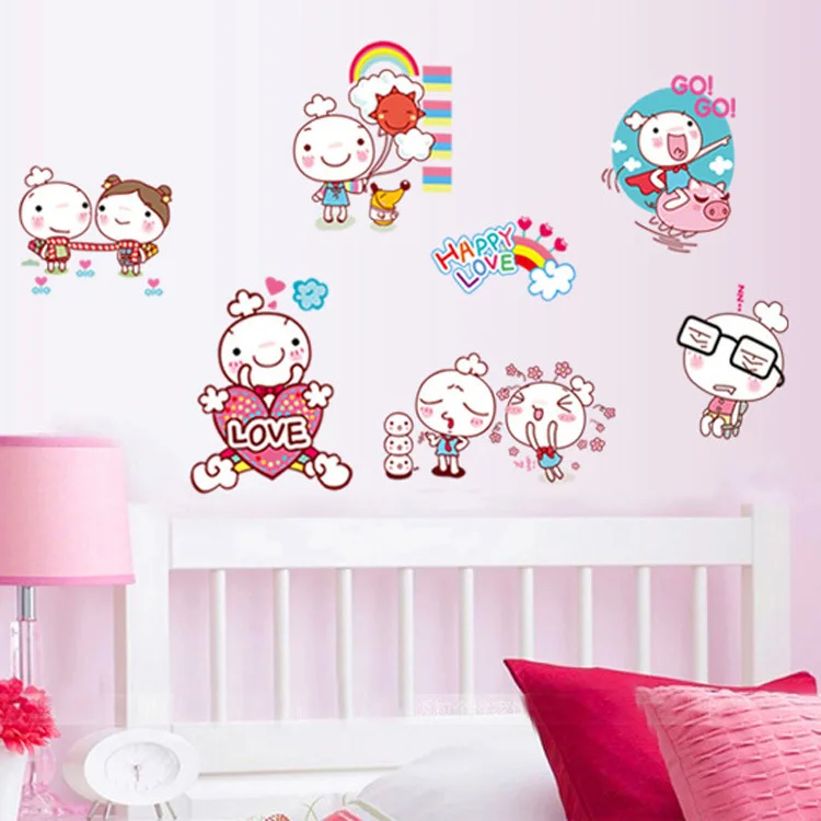

Cute Cartoon Doll Children's Room Kindergarten Wall Sticker PVC Removable