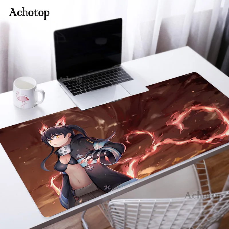 

Fire Force Large Gaming Mouse Pad XXL Laptop Keyboard Mousepad Pads Notbook Computer PC Gamer Mouse Mat Player Desk Play Mats