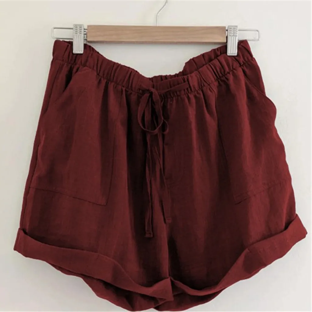 

Women Summer Flax Shorts Cotton And Linen Sport Shorts Plus Size Cotton Linen Loose And Comfortable Hot Casual Fashion Shorts