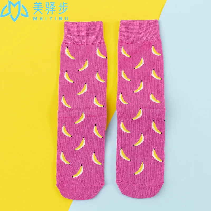 10 Pairs Per Set Avocado Fries Eggs Interesting Color Matching Cotton Tube Tide Socks Harajuku Women Socks