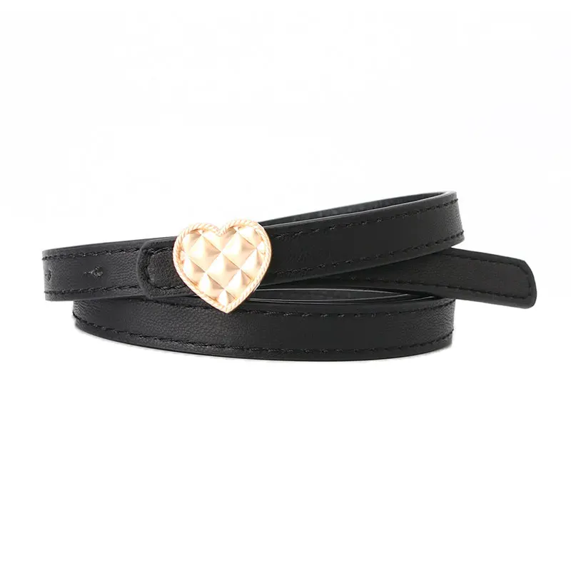 

New Korean Student Trousers Belts adjustable Ladies Cute Heart-shaped Matching Dresses Belt Thin Belt High Quality Fashion Belts
