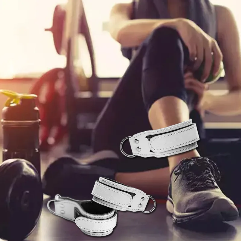 Кожаные манжеты с ремешком на щиколотке регулируемые для кабельной машинки