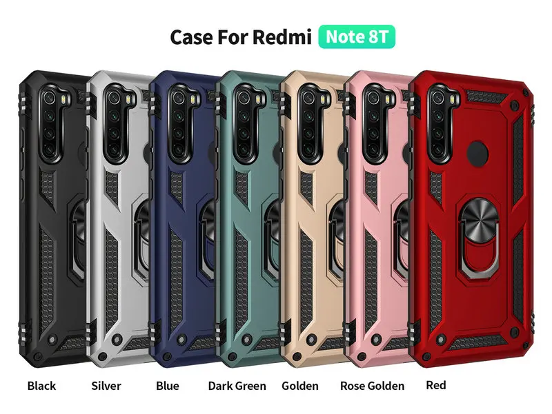 Чехол-накладка для Xiaomi Redmi Note 8T 3D армированный металлический 64/128 ГБ | Мобильные