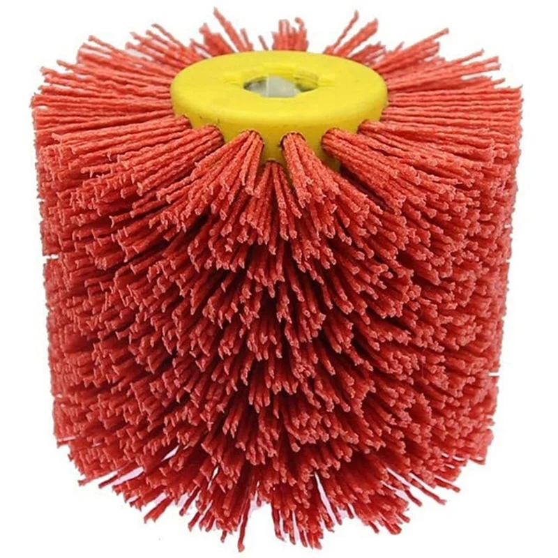 

Красный абразив кабельный барабан щетки для удаления заусенцев полировка колеса для мебели, дерева, Угол адаптер шлифовальной машины