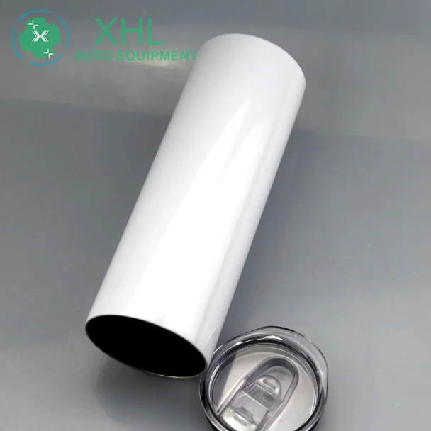 

10 Pieces Straight Stainless Steel Tumbler 20oz Skinny Tumbler Perfect for Sublimation with Metal Straw and Rubber Bottom