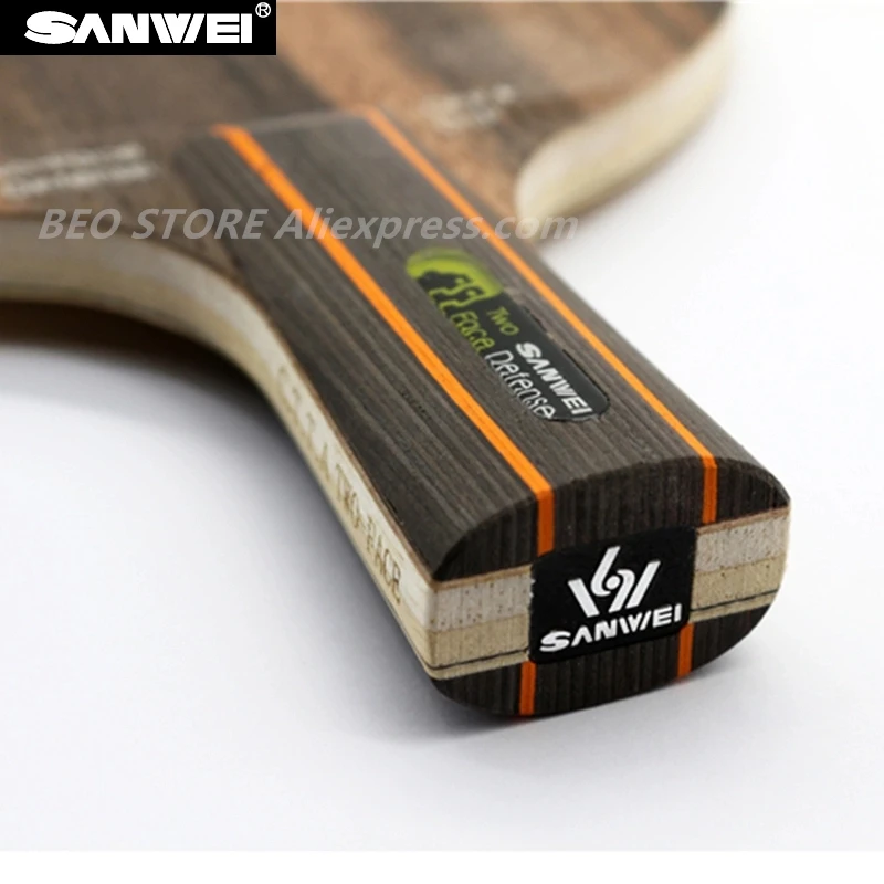 SANWEI TWO FACE DEFENSE Table Tennis Blade attack+ defence Ebony+ Hinoki surface ping pong racket bat paddle images - 6