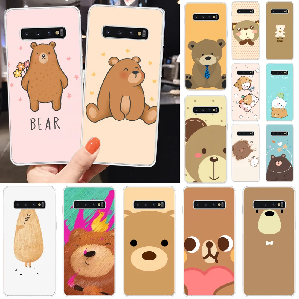 Reayou мультяшный медведь Мягкий Силиконовый ТПУ чехол для телефона Samsung S10 Plus S9 S8