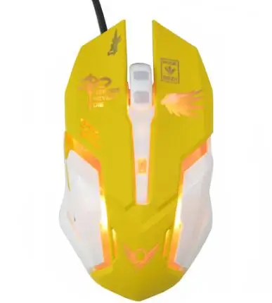 Wired Yellow Zienstar проводная USB мышь с 7 видов цветов подсветкой, 3200 dpi, желтый розовый фиолетовый синий цвета для Macbook, компьютера, ПК, ноутбука - Цвет: Wired Yellow