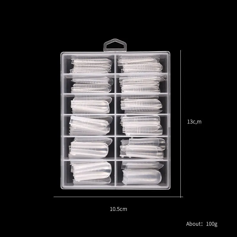 

120Pcs /Box 12 Kinds of Mixed Size Nail Extension Styling Tools Crystal Nail Lengthening Ballet Dance Hose Nail Model Designer