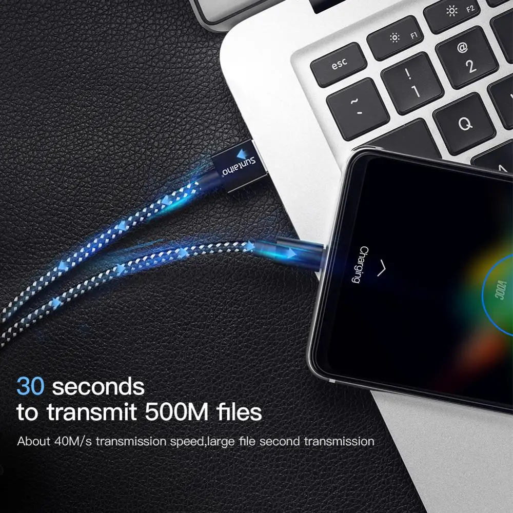 Микро USB кабель 2.4A нейлоновый быстрой зарядки для передачи данных Hua Wei Samsung Xiaomi