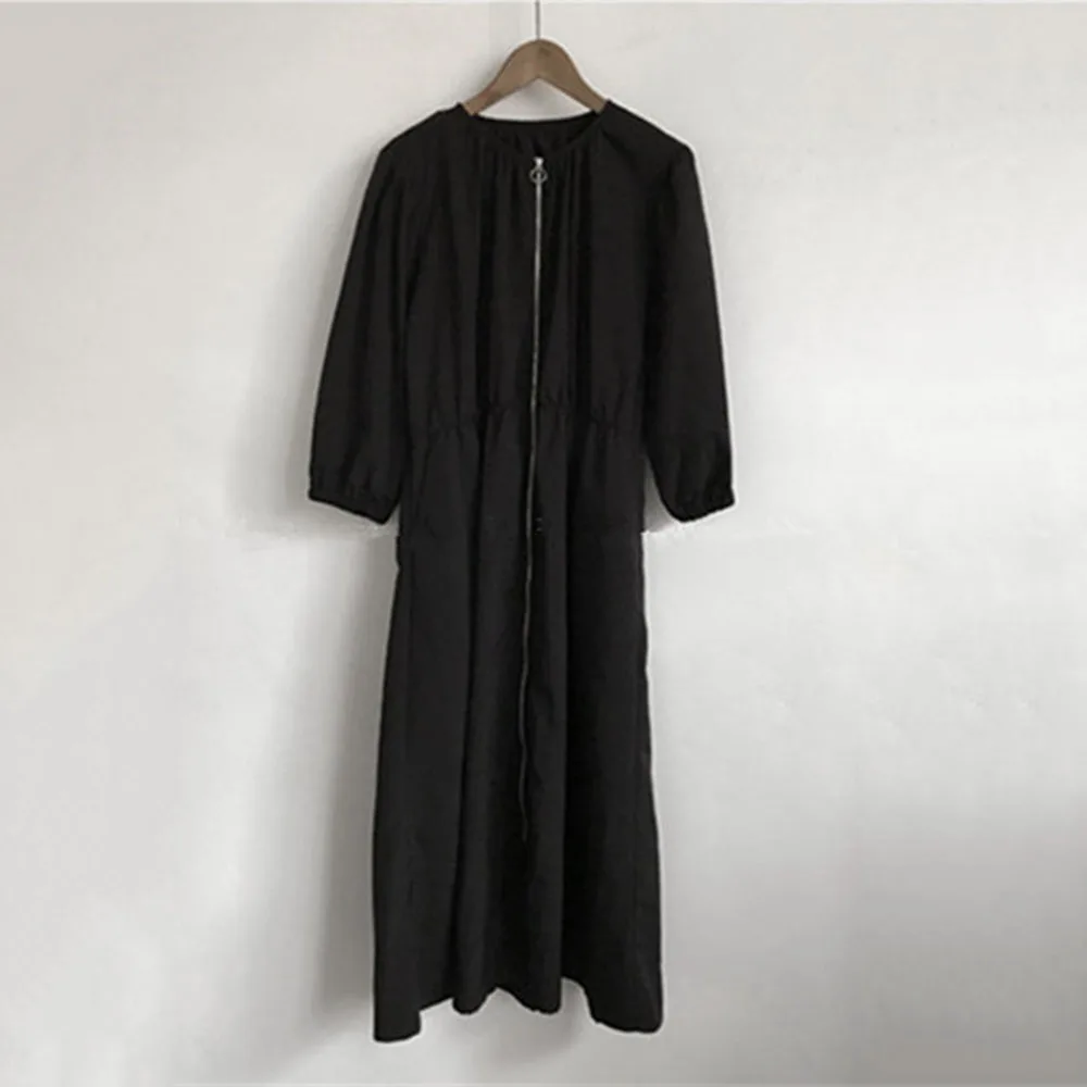 

2021 Summer Korean Fashion Temperament Women's Windbreaker Loose Casual Simplicity Sun Protection Round Neck Long Sleeve