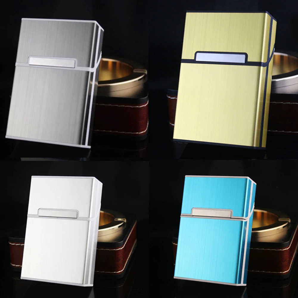 40 шт. оптовая продажа чехол для сигарет из алюминиевого сплава в качестве