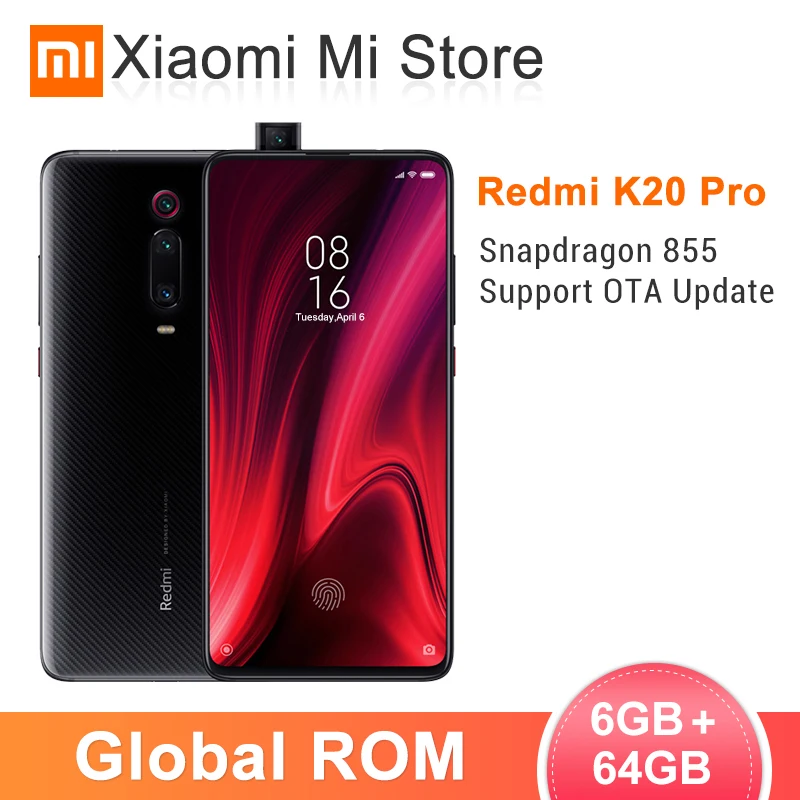 Xiaomi Redmi K20 Pro с глобальной прошивкой 6 ГБ ОЗУ 64 Гб ПЗУ Snapdragon 855 48 Мп + 20 камера 4000 мАч 39