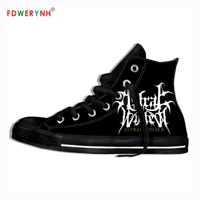 winter music fans heavy metal band logo personalized shoes light breathable lace upcanvas casual shoes