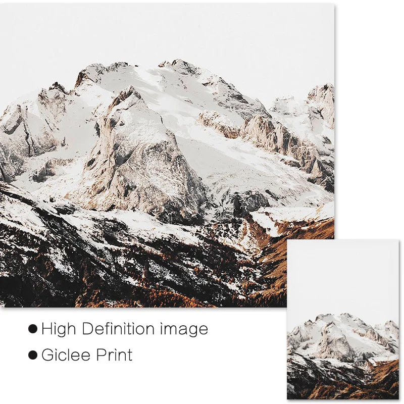 Плакат в скандинавском стиле с принтом горной природы современный