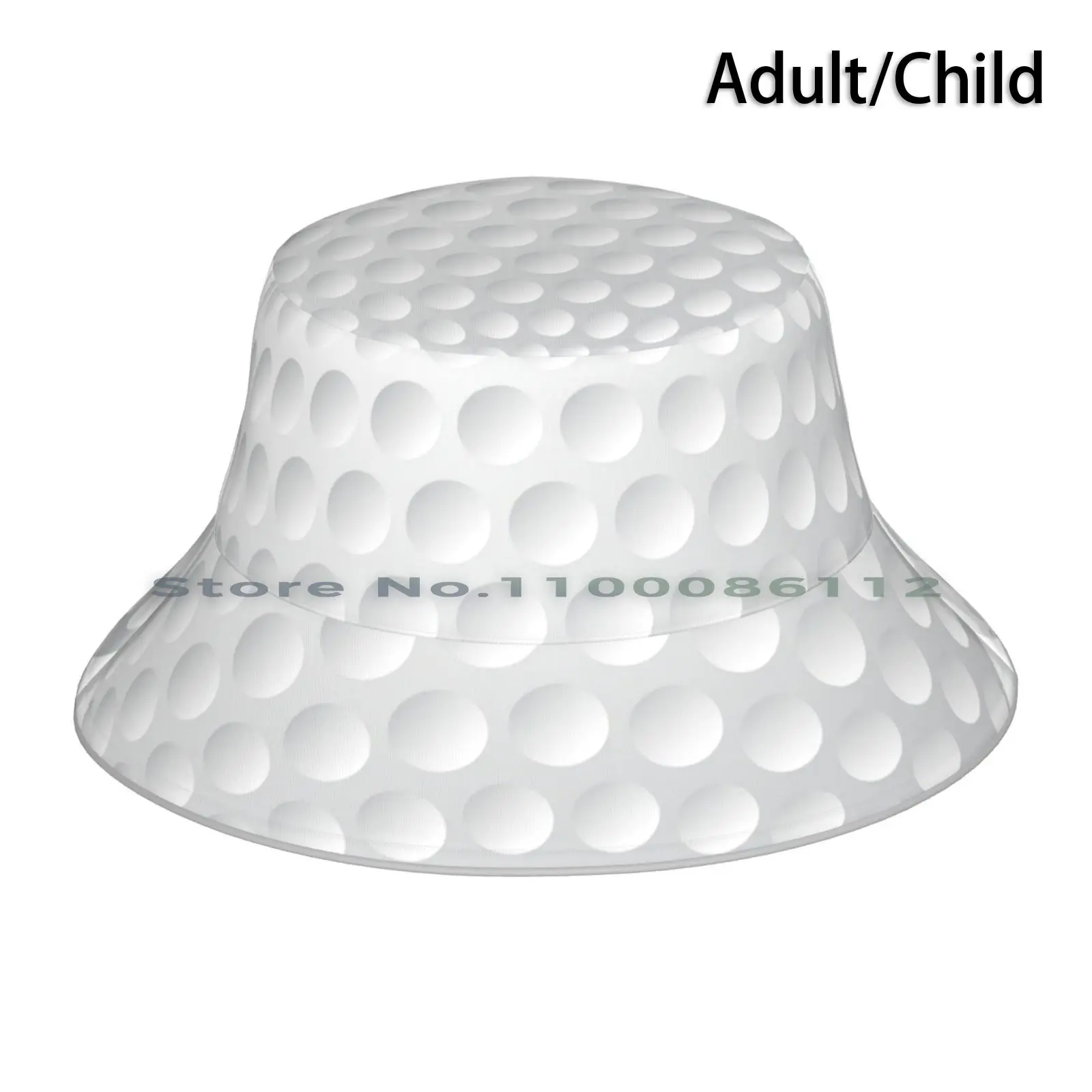 Bucket Hat Sun Cap Ball Greens Course Clubs Driver Big Bertha Fairway Putter Iron Game Holes Round Golfer Cloth Face