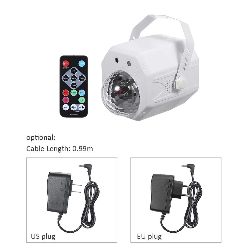 DJ вечерние 3W 3 светодиодный RGB магический шар сценический свет USB диско