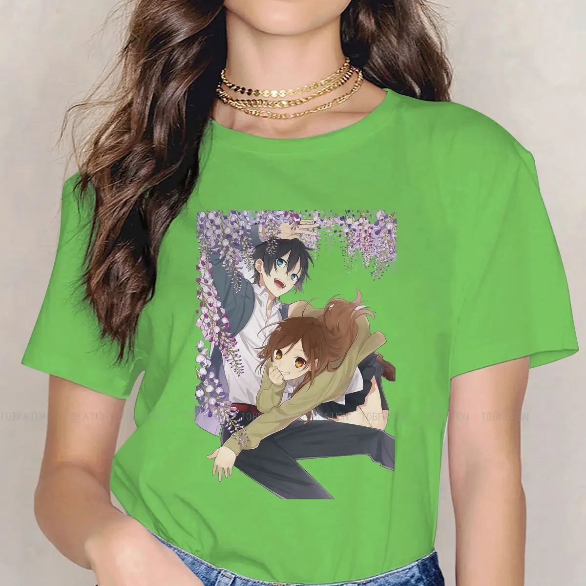 

Horimiya TShirt for Woman Girl 4XL 5XL Anime 4XL Leisure Tee T Shirt High Quality New Design