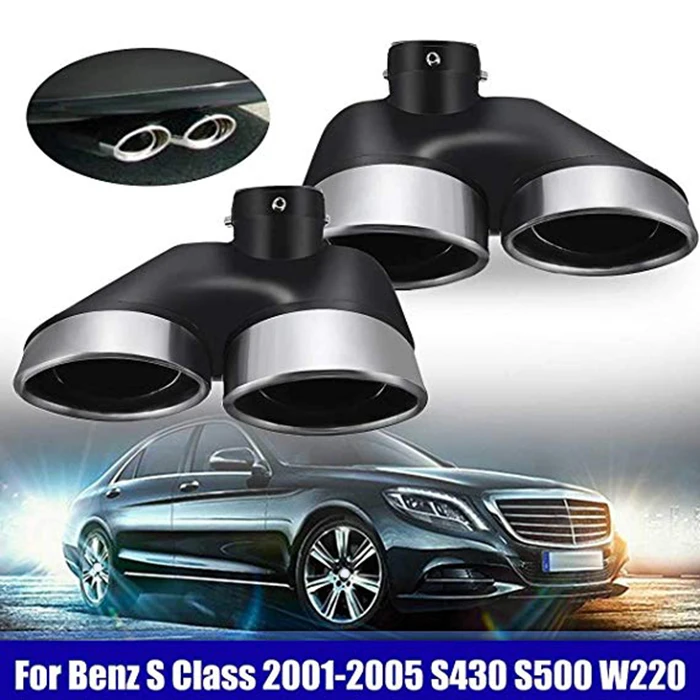 2Pcs Car Rear Exhaust Pipe Stainless Steel Muffler Tail for Mercedes Benz W220 S430 S500 AMG 2000 2001 2002 2003 2004 2 |