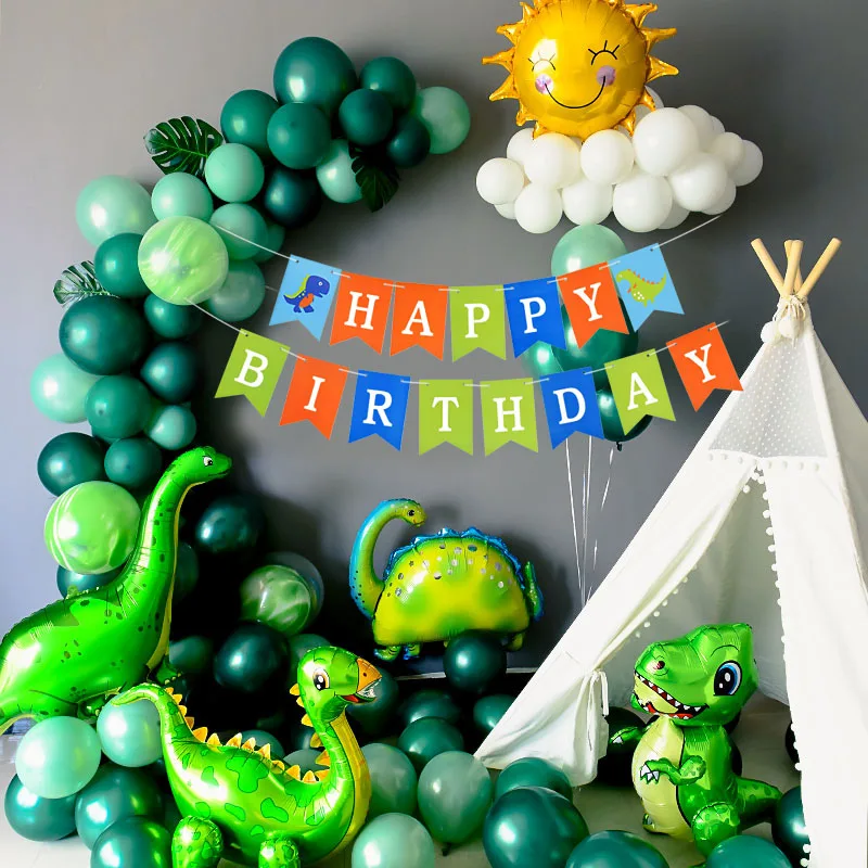 

Dinosaur Party Supplies Dinosaur Foil Balloon Paper Garland Bunting Kids Birthday Party Baby Shower Decoration