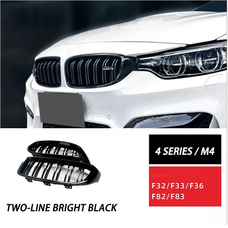 

Car Grille Grill for BMW 4 Series F32 / F33 / F36 / M3 / F80 / M4 / F82 / F83 Modified Dual-line Grille Grill Auto Parts