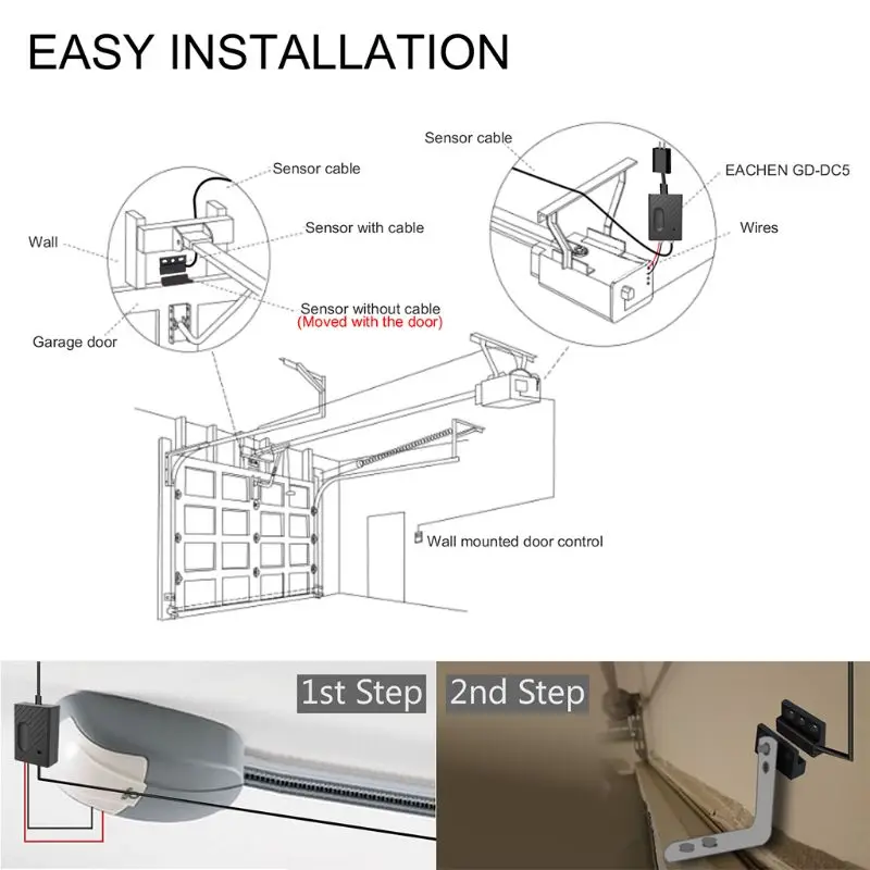 

1Set Ewelink/Tuya WiFi Switch Car Garage Door Opener Controller APP Remote Control Timing Voice Control