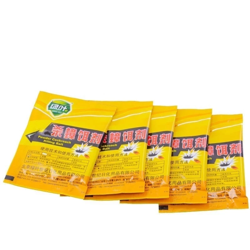 

50Pcs Cockroach Killing Bait Powder Green leaf Cockroach Repeller Killer Trap Anti Pest Cockroach Powder Effective Pest Control