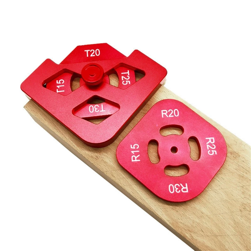 

B9HF 2 Piece Semicircular Corner Radius Quick Jig Positioning Template R-Angle Locator Aluminium Alloy Engraving Machine