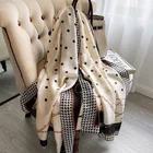 Платок женский Шелковый, с принтом, зимний