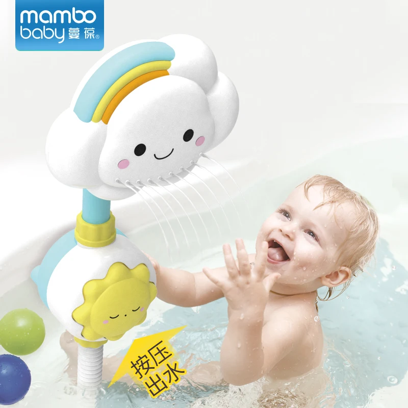

Детская игрушка для ванной с распылителем воды, детские игрушки для душа с водными облаками, милые Мультяшные Пляжные Игрушки для ванны для ...
