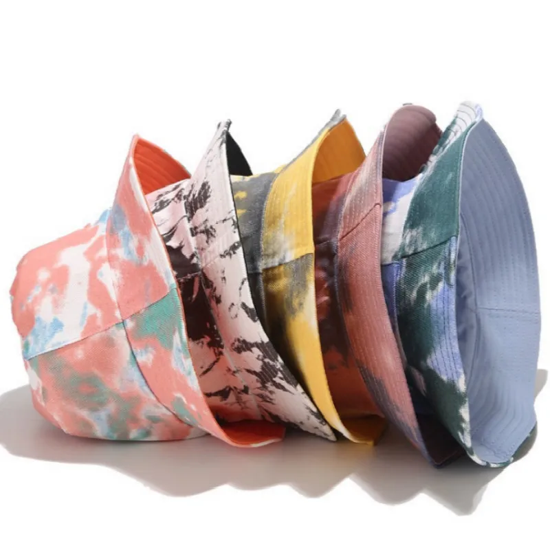 Двусторонняя Женская хлопковая шляпа двусторонняя яркая цвет радуги|Мужская