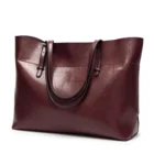 Роскошные Дизайнерские сверхбольшие черные сумки для женщин 2021, трендовая винтажная сумка-шоппер из мягкой искусственной кожи, сумка-тоут на плечо, синяя, винная, красная