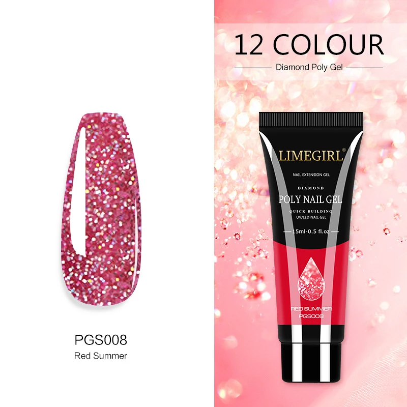 

Wholesale Nail Art Glitter Extension Gel Nail Art Glitter Extension Gel Painless Quick Extension Glitter Crystal Extension Gel