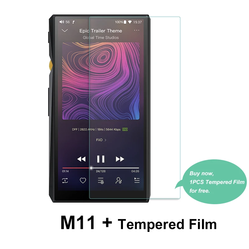 M11(with Film) FiiO M11 HIFI аудио на базе Android Bluetooth без потерь портативный музыкальный плеер MP3 USB DAC WIFI/Air Play/Spotify aptx-HD/LDAC DSD - Цвет: M11(with Film)