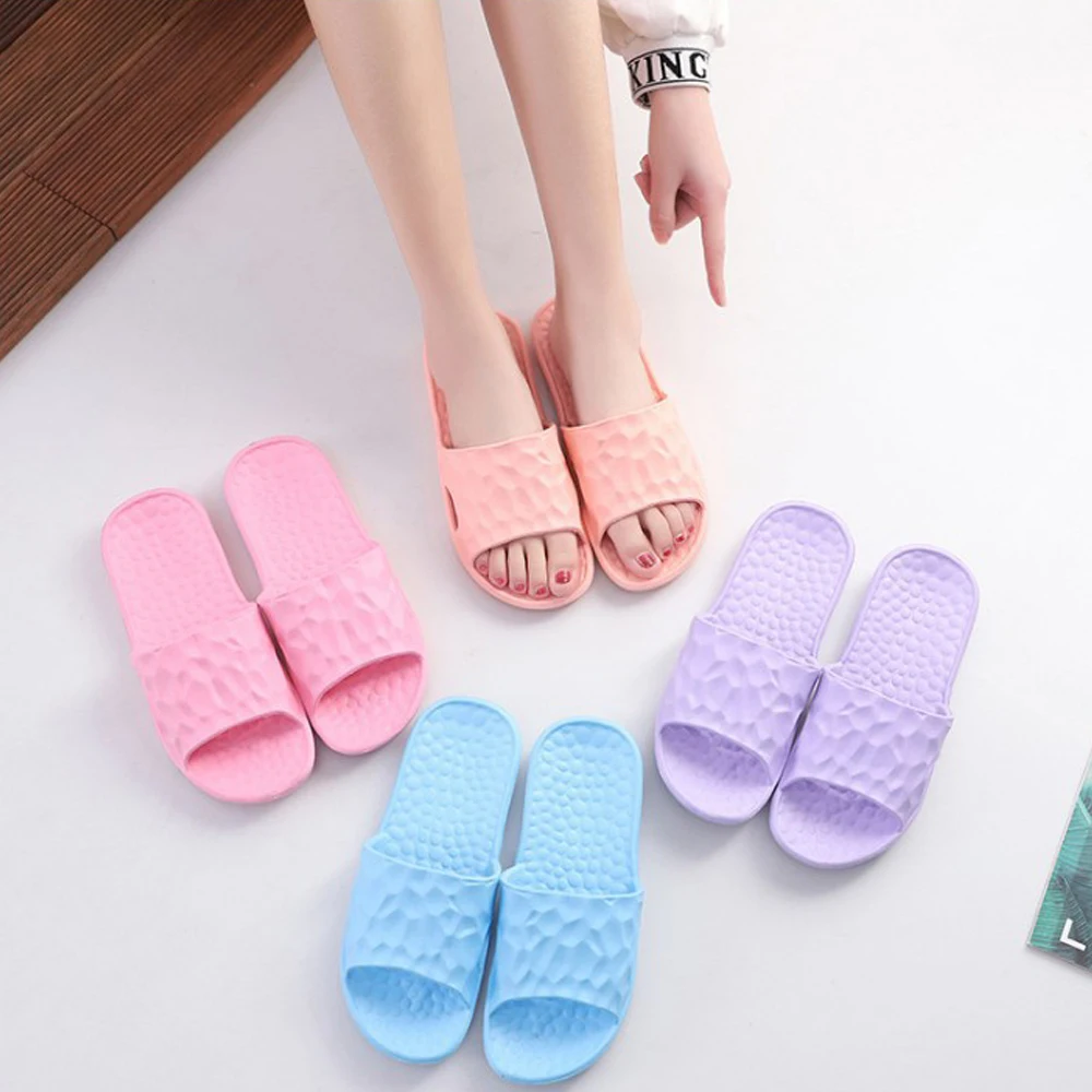 

Women Indoor Floor Flat Shoes Summer Non-slip Flip Flops Bath Home Slippers Female Slipper Comfortable Zapatillas De Hombre