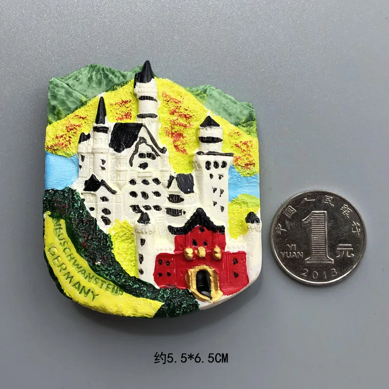 Neuschwanstein Магниты страны на холодильник Франция Флорида Фламинго исландский винтажный магнит на холодильник наклейка мир путешествия сувенир магнитный - Цвет: Neuschwanstein