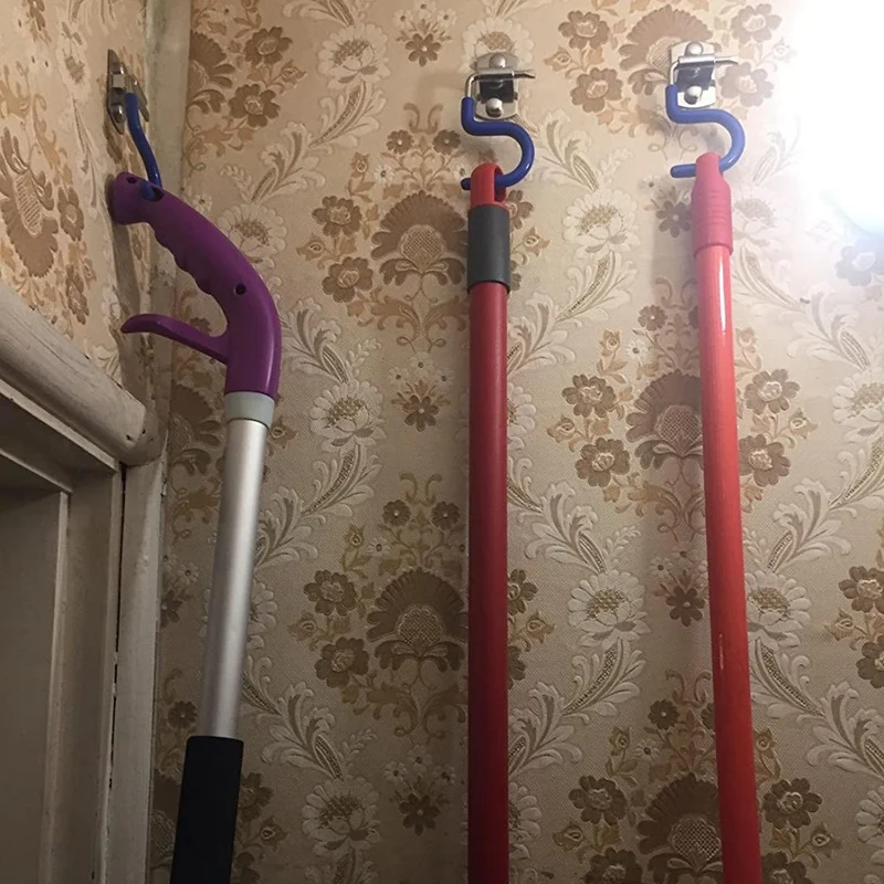 

3 Mop Broom Holder Storage Hooks Wall-Mounted Cleaning Tool Storage Hooks