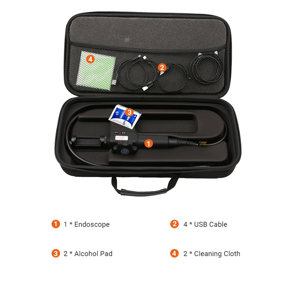 

Multifunctional Steering Endoscope Photo Taking Video Recording Industrial Steerable Endoscope with 1m Snakelike Tube 8.5mm Lens