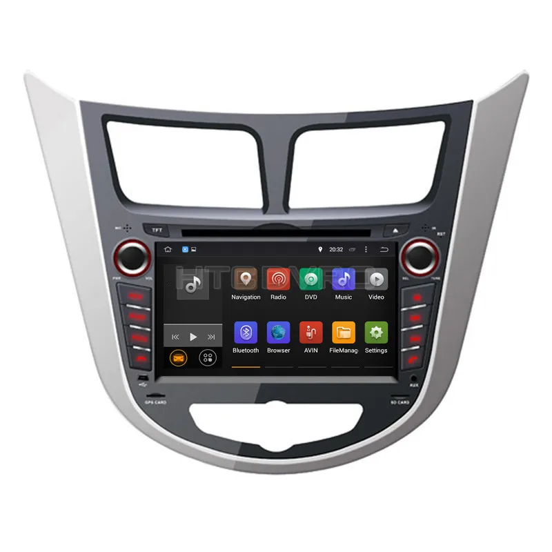 Автомобильный DVD плеер YMODVHT 7 дюймов 4G 8 ядер Android 9 0 1 для Hyundai Verna/Accent/Solaris/Hatchback 2011