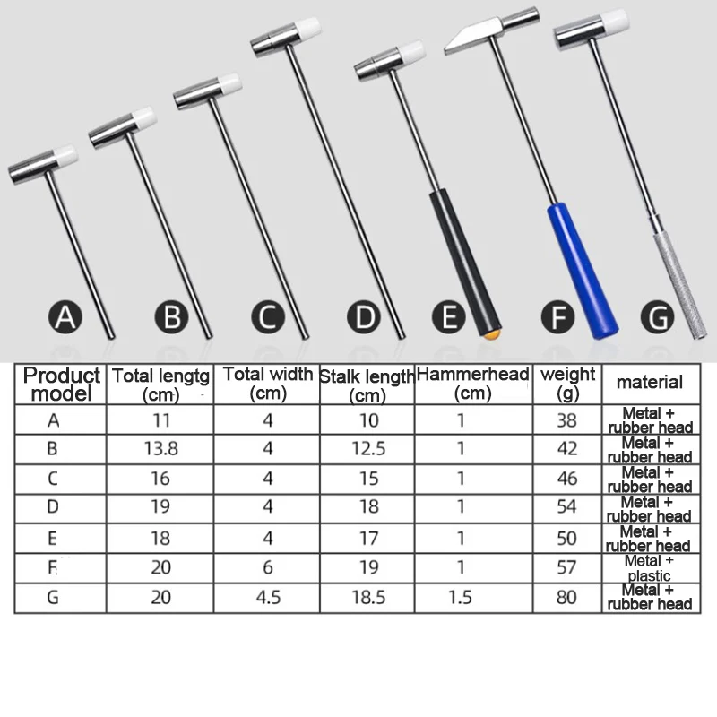 1 шт. металлические маленькие молотки ремешок для часов мягкие и твердые удобные