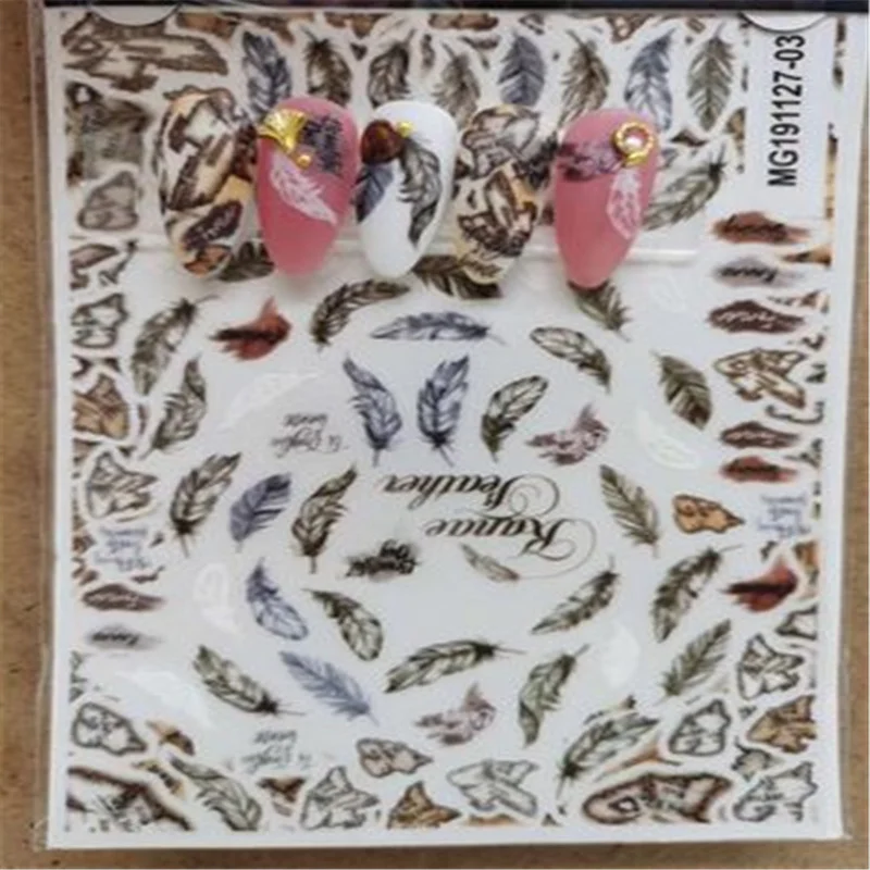 

High Quality Large Version Fashion New Style Snake Skin Black Serious Light Traceless Nail Sticker Nail Decal Nail Decor