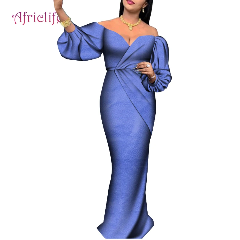 

Африканская одежда для женщин, вечерние свадебные платья для модной леди, женская модель WY8404