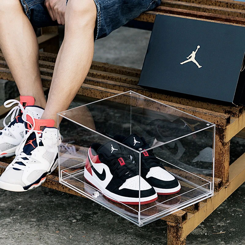 HD прозрачный спортивный Обувной Ящик акриловый разделитель для ящика кроссовки